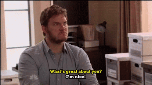 Chris Pratt as Andy Dwyer: I'm Nice!