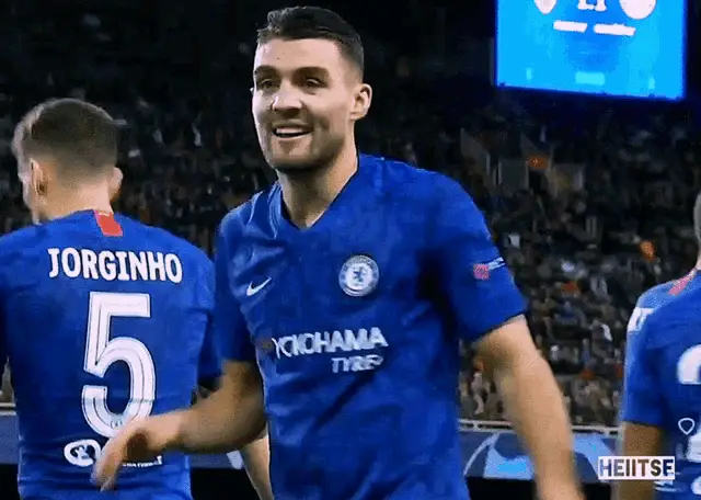 Mateo Kovacic Smiles & Celebrates for Chelsea FC