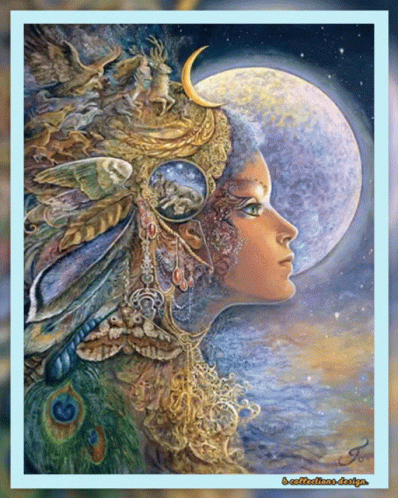 Fantasy Art: Mystical Woman and Moon