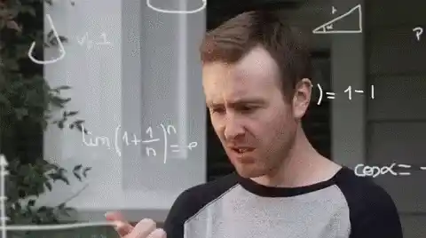 Confused Man with Math Equations