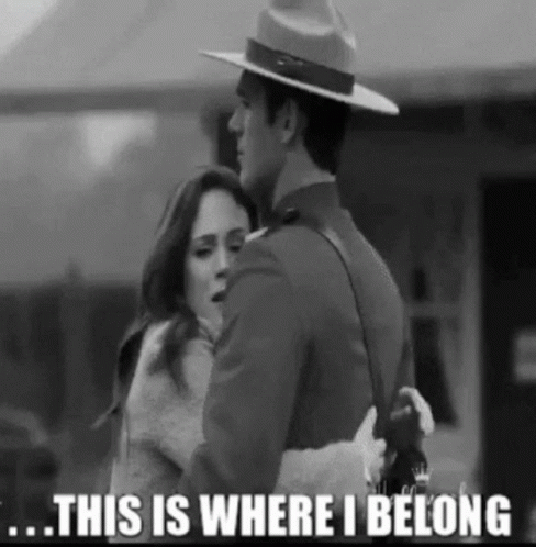 Elizabeth Thornton and Mountie Nathan Grant Embrace
