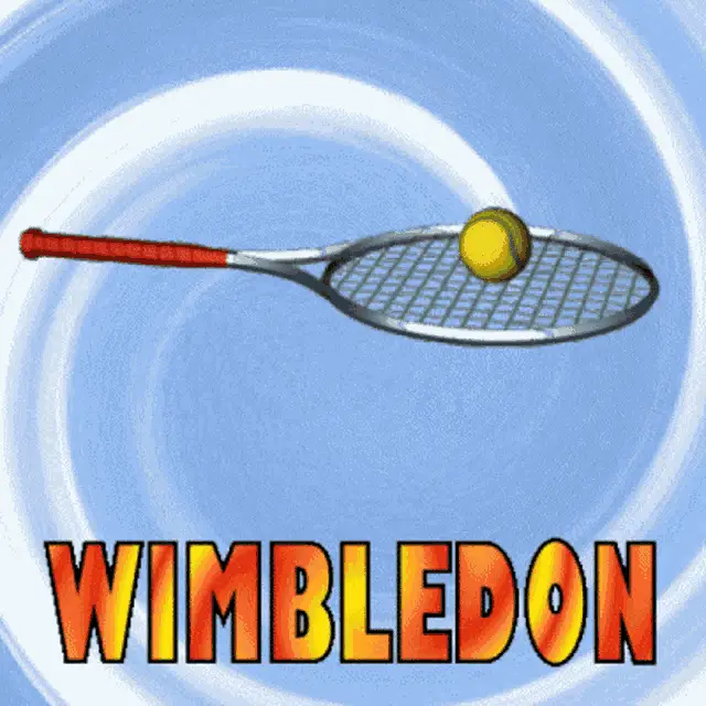 Wimbledon Tennis: Racket & Ball Graphic