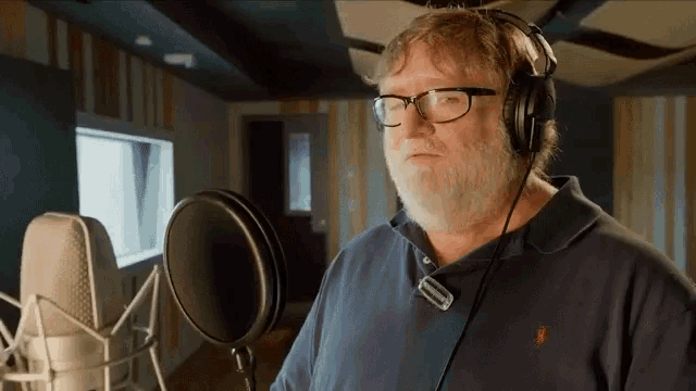 Gabe Newell in the Recording Studio