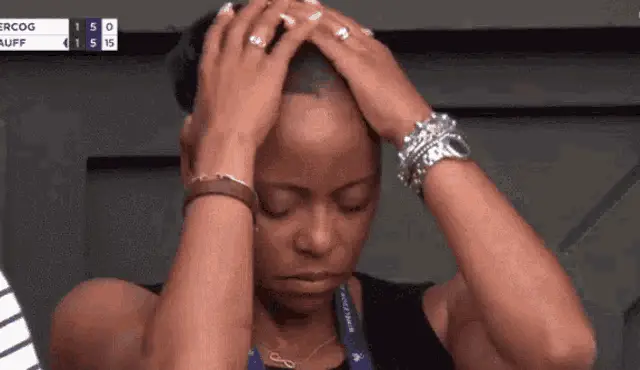 Coco Gauff's Mom Stressed at Tennis Match