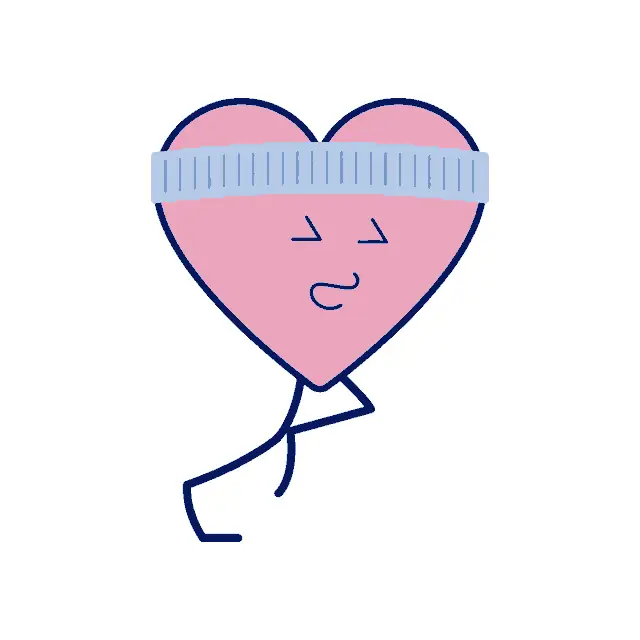 Animated Heart Working Hard During Cardio