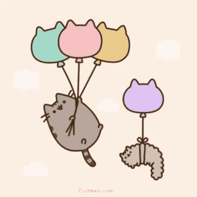 Happy Pusheen Balloons