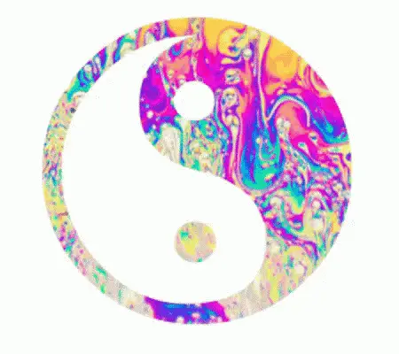 Colorful Meditation Yin Yang Symbol