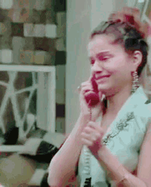 Rubina Dilaik on the Phone