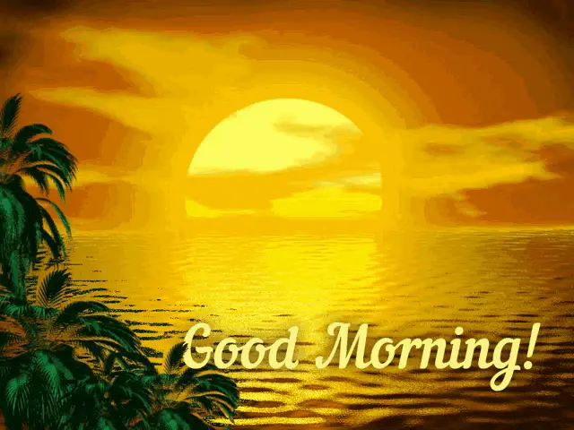 Good Morning Sunset Over Ocean – good morning memes meme GIF free download no watermark 2026