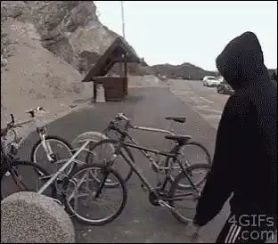 Bike Thief Fails to Steal Bike, Takes Wheel
