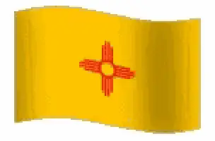 Waving New Mexico State Flag