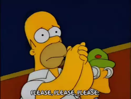 Homer Simpson Pleads in The Simpsons