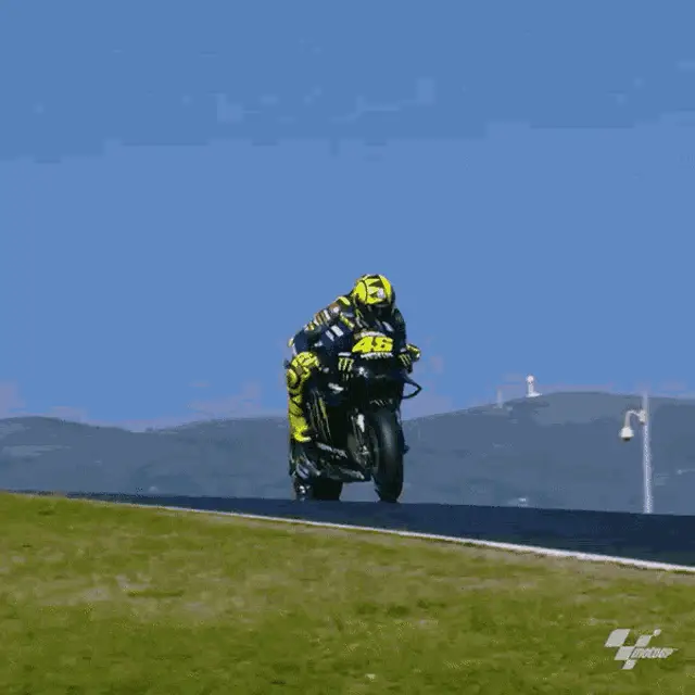 Valentino Rossi Takes Flight on MotoGP Track