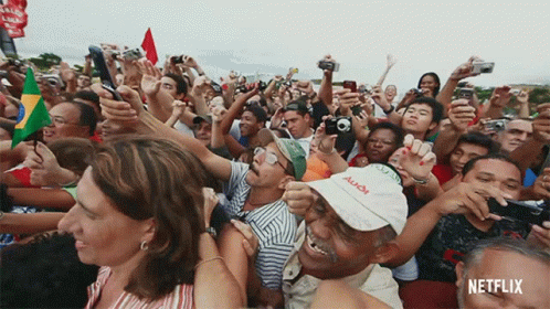 Excited Crowd Anticipates Event