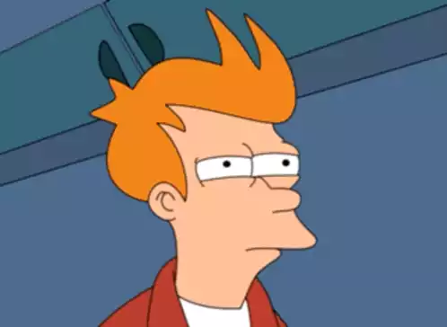 Skeptical Fry from Futurama
