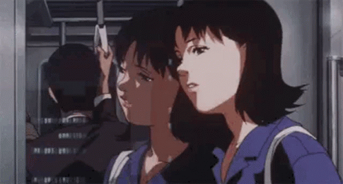 Mima from the movie Perfect Blue on the train