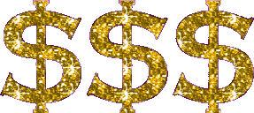 Sparkling Gold Dollar Signs Animation