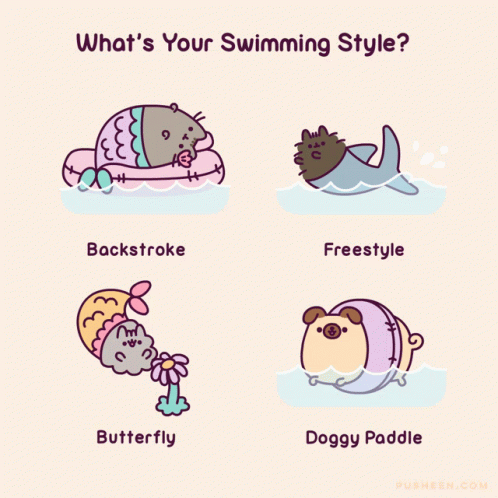Cute Animals Swimming Styles