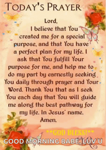 Today's Prayer & Good Morning Message