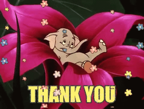 Thank You: Relaxing Cartoon Elephant