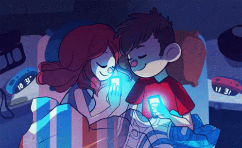 LDR Couple Messaging in Bed