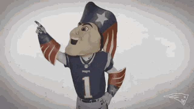 New England Patriots Mascot Pat The Patriot Dancing