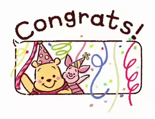 Winnie the Pooh & Piglet Celebrate Congrats!