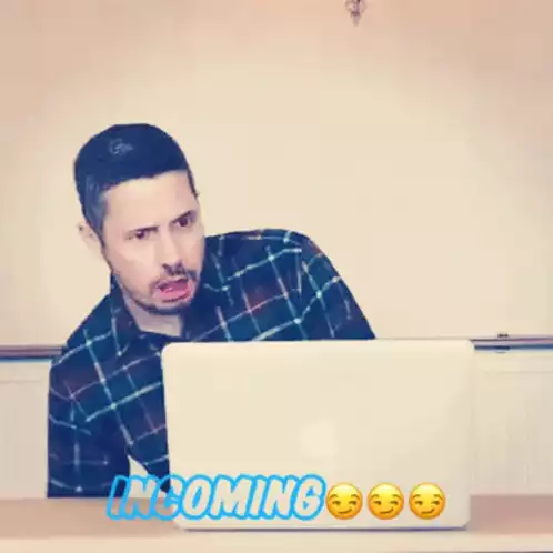 Man's Shocked Reaction to Incoming