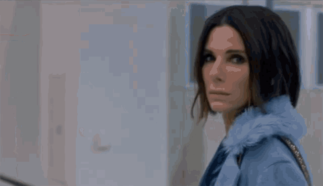 Sandra Bullock's Intense Stare and Run