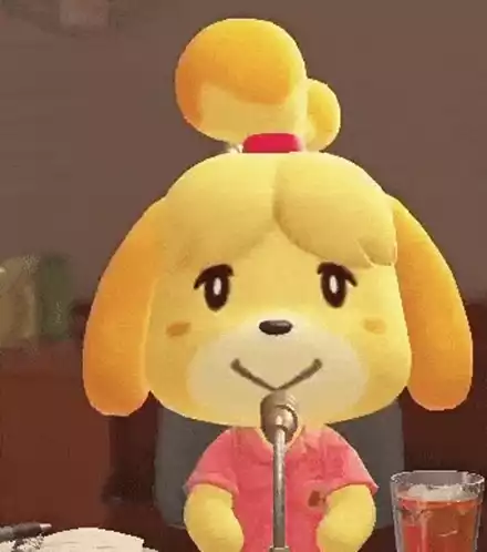 Isabelle from Animal Crossing Smiling