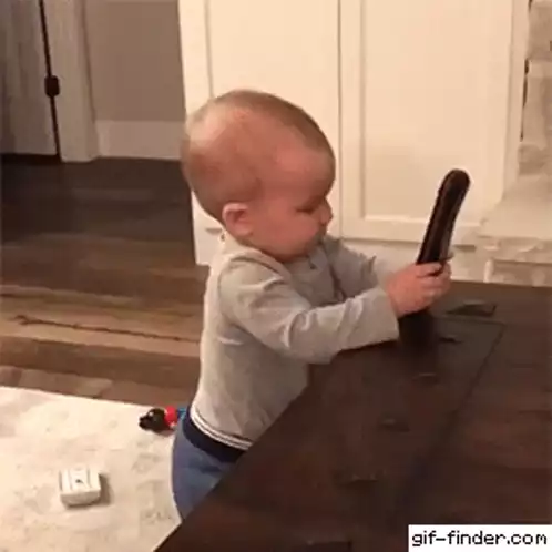 Baby's Hilarious Reaction to Losing TV Remote