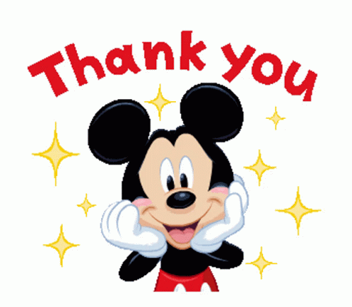 Mickey Mouse Says Thank You with a Big Smile