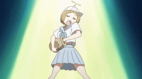 Mako from the anime Kill La Kill throwing money around