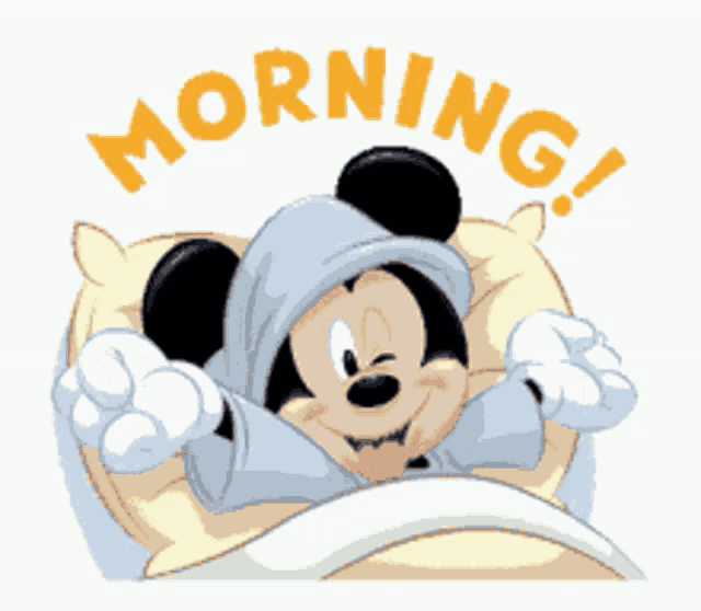 Mickey Mouse Waking Up