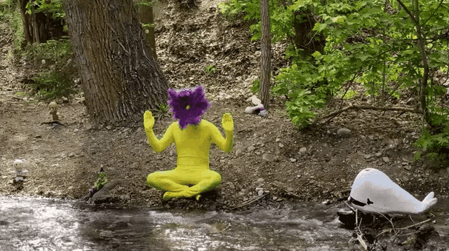 Munko Davidchoe Meditates by Stream