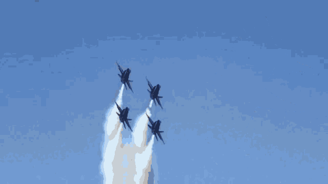 Blue Angels US Navy Jets Perform Airshow Formation