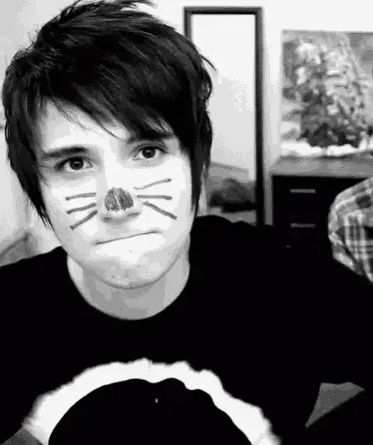 Dan Howell with Cat Face Paint