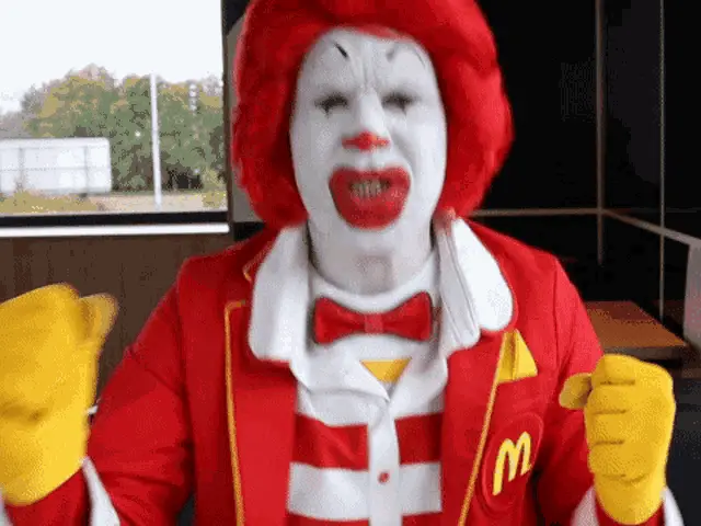 Ronald McDonald's Enthusiastic Laugh