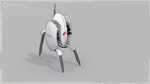 Portal 2 Turret Breakdown Diagram - Cave Johnson