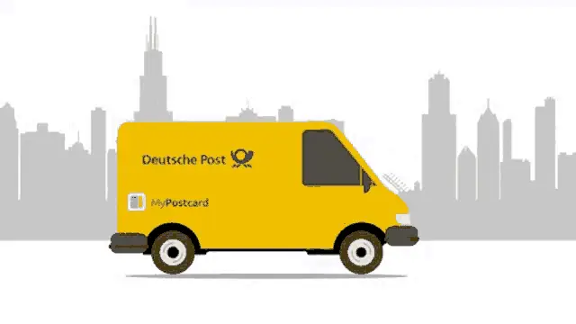 Deutsche Post Delivery Van in City