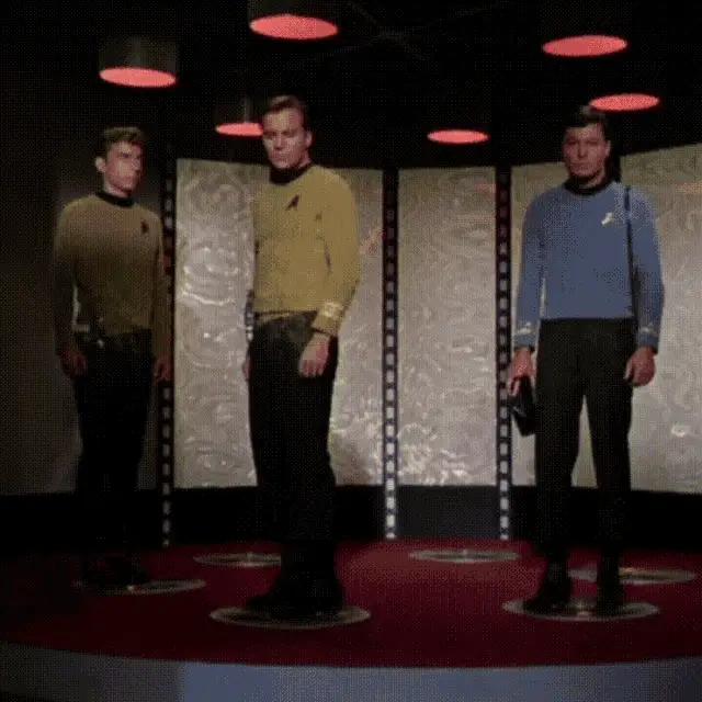 Star Trek Transporter: Kirk, Spock, McCoy