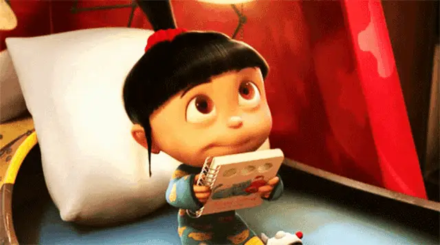 Agnes Reading Her Book Sleepily – free GIF download | meme platform | memes GIF