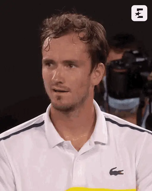 Daniil Medvedev's Expressive Tennis Face