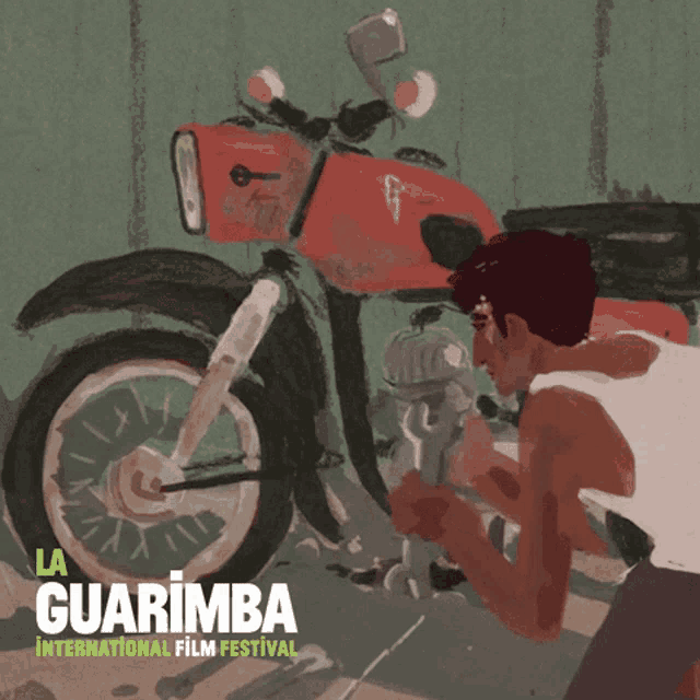La Guarimba Film Festival Poster: Man Fixing Motorcycle