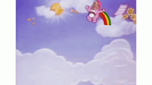 Reggae Rainbow Flying Pig Cartoon