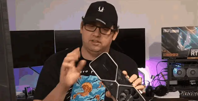 Man Licks NVIDIA RTX 3090 Graphics Card