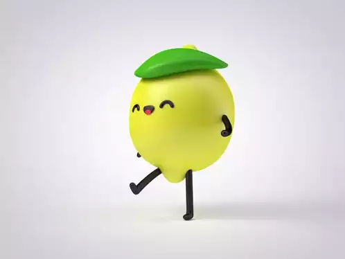 Cute Animated Lemon Dancing