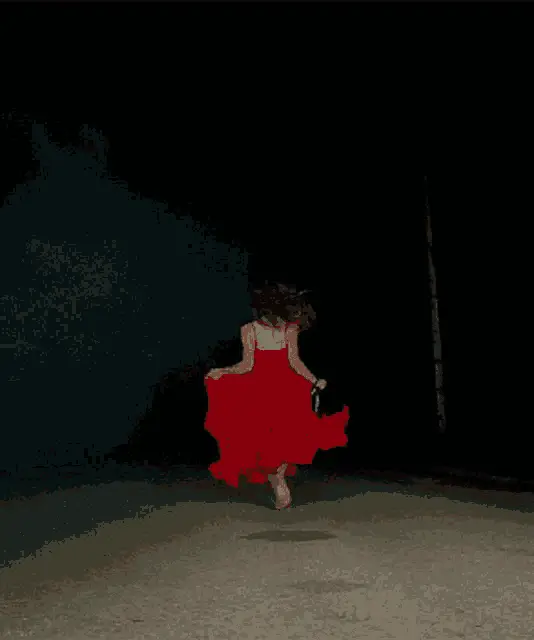 Grazie: Woman in Red Dress