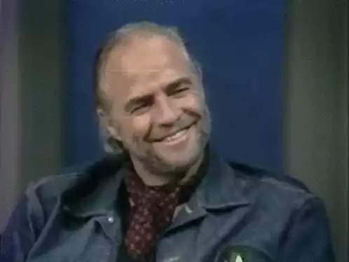 Marlon Brando Smiles on Dick Cavett Show