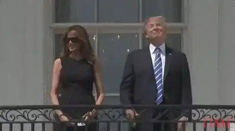 Donald Trump Watches Solar Eclipse